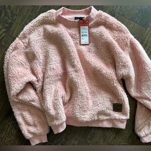 Southern Marsh Soft Pink Sherpa Sweater Size Small NWT